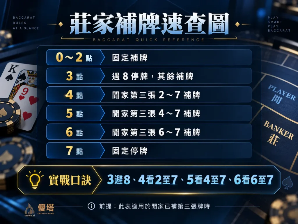 莊家補牌速查圖